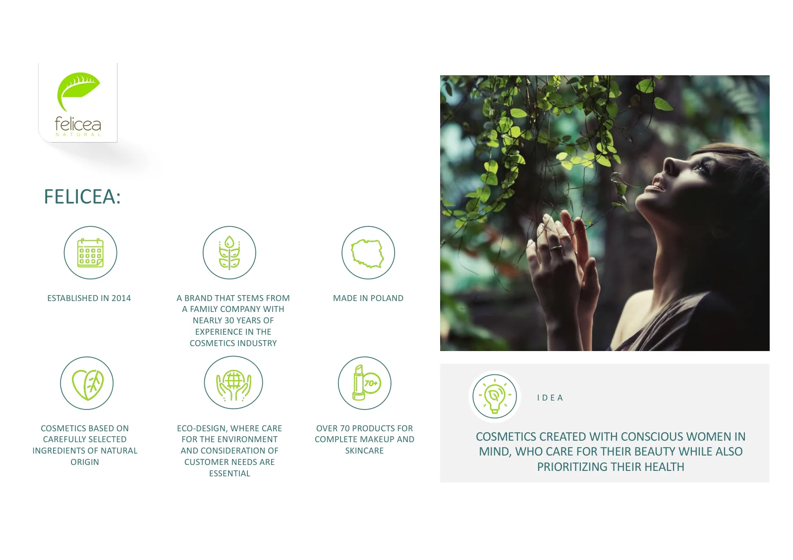 FELICEA brand presentation, slide 2 of 29