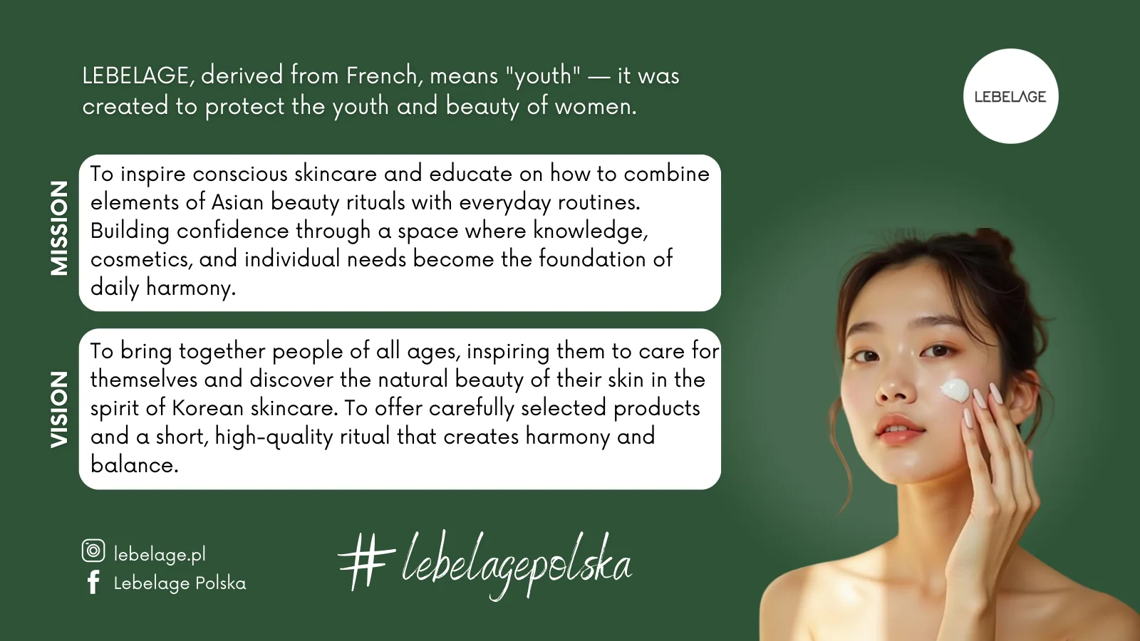 LEBELAGE brand presentation, slide 2 of 8