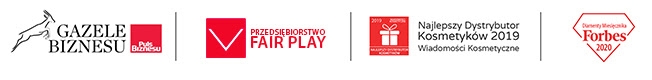 SONIA awards: Gazele Biznesu, Przedsiebiorstwo Fair Play, Best Cosmetics Distributor 2019, Forbes Diamonds 2020